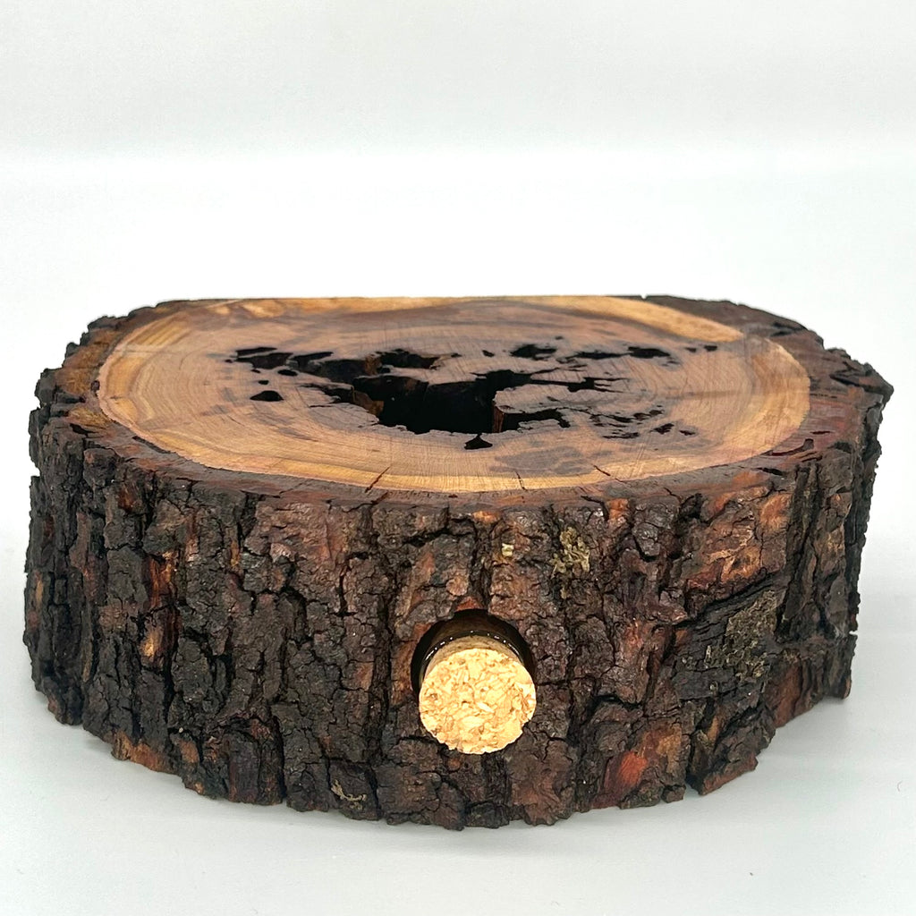 "tree slice vase" Zwetschge  "klein mit rinde" - daskuechenholz