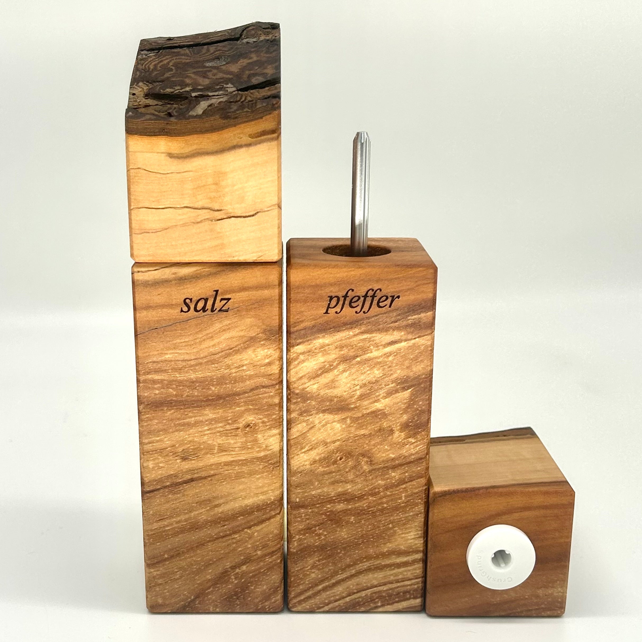 Gewürzmühle Duo Apfel mit Rinde "Salz& Pepper" - daskuechenholz