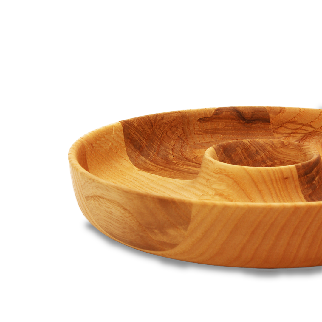 "Dip" Snackschale inkl. Dip Glas Esche - daskuechenholz