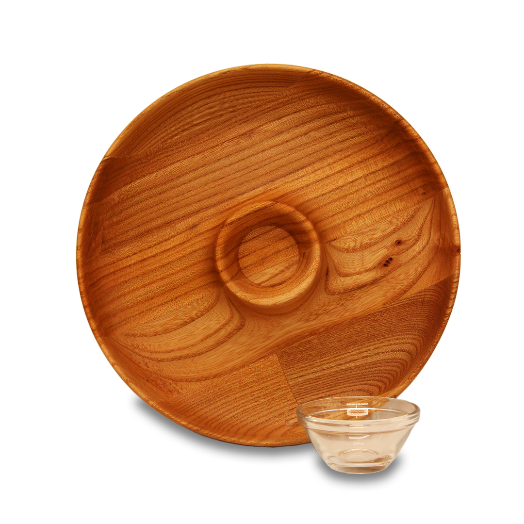 "Dip" Snackschale inkl. Dipglas Rüster - daskuechenholz