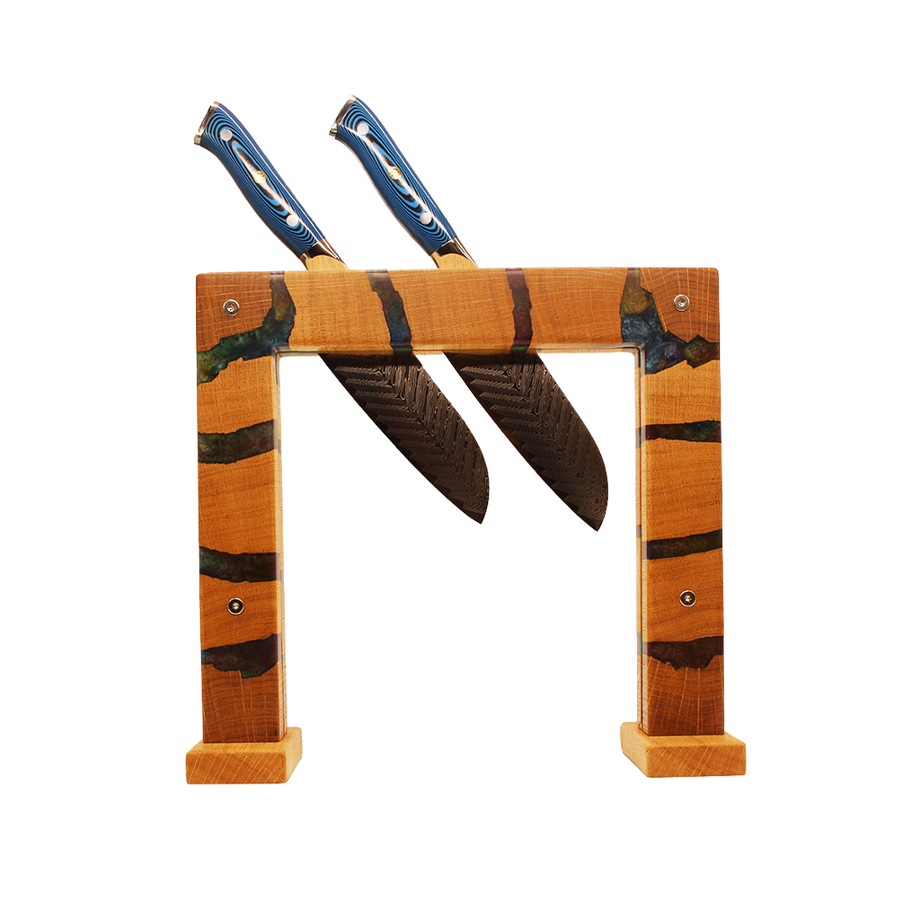 "Zebra" Epox Messerblock/-ständer - daskuechenholz