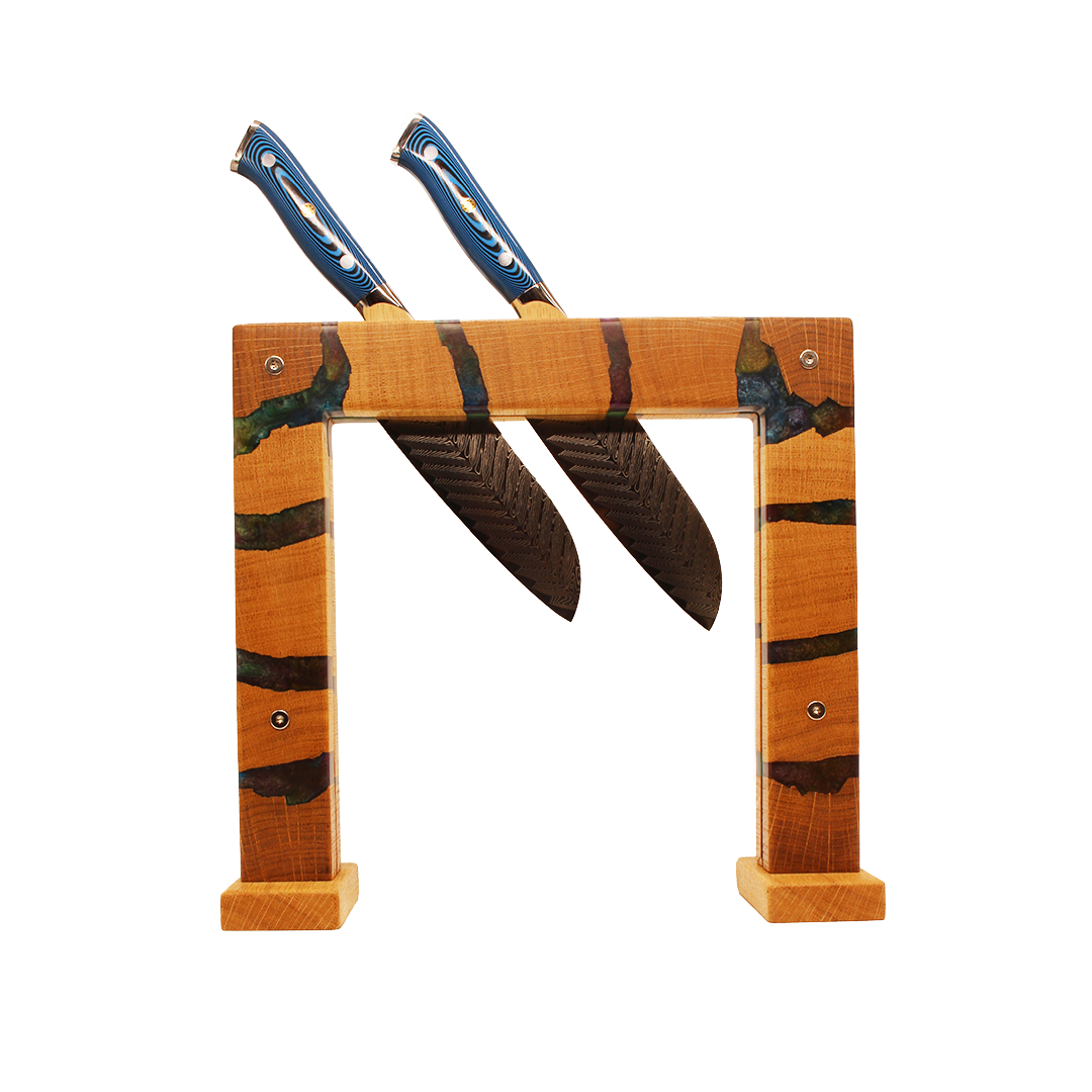 "Zebra" Epox Messerblock/-ständer - daskuechenholz