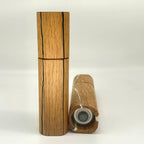 Gewürzmühlen Duo  Eiche   "white-black stripes" (epoxidharz) - daskuechenholz