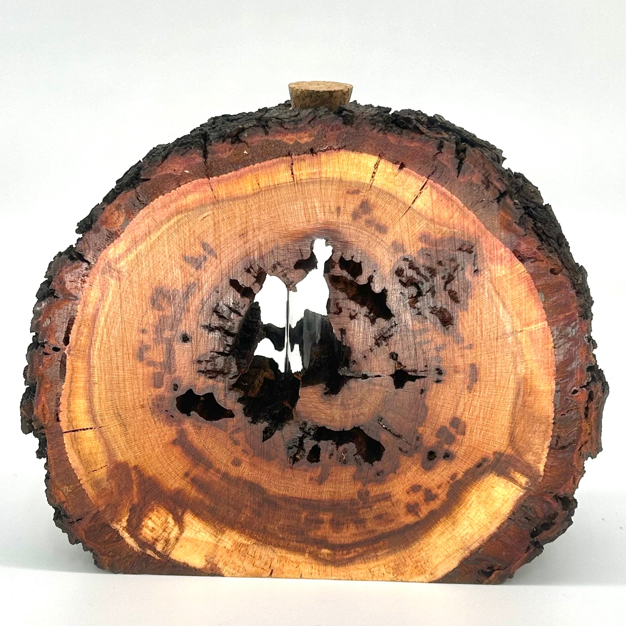 "tree slice vase" Zwetschge  "klein mit rinde" - daskuechenholz