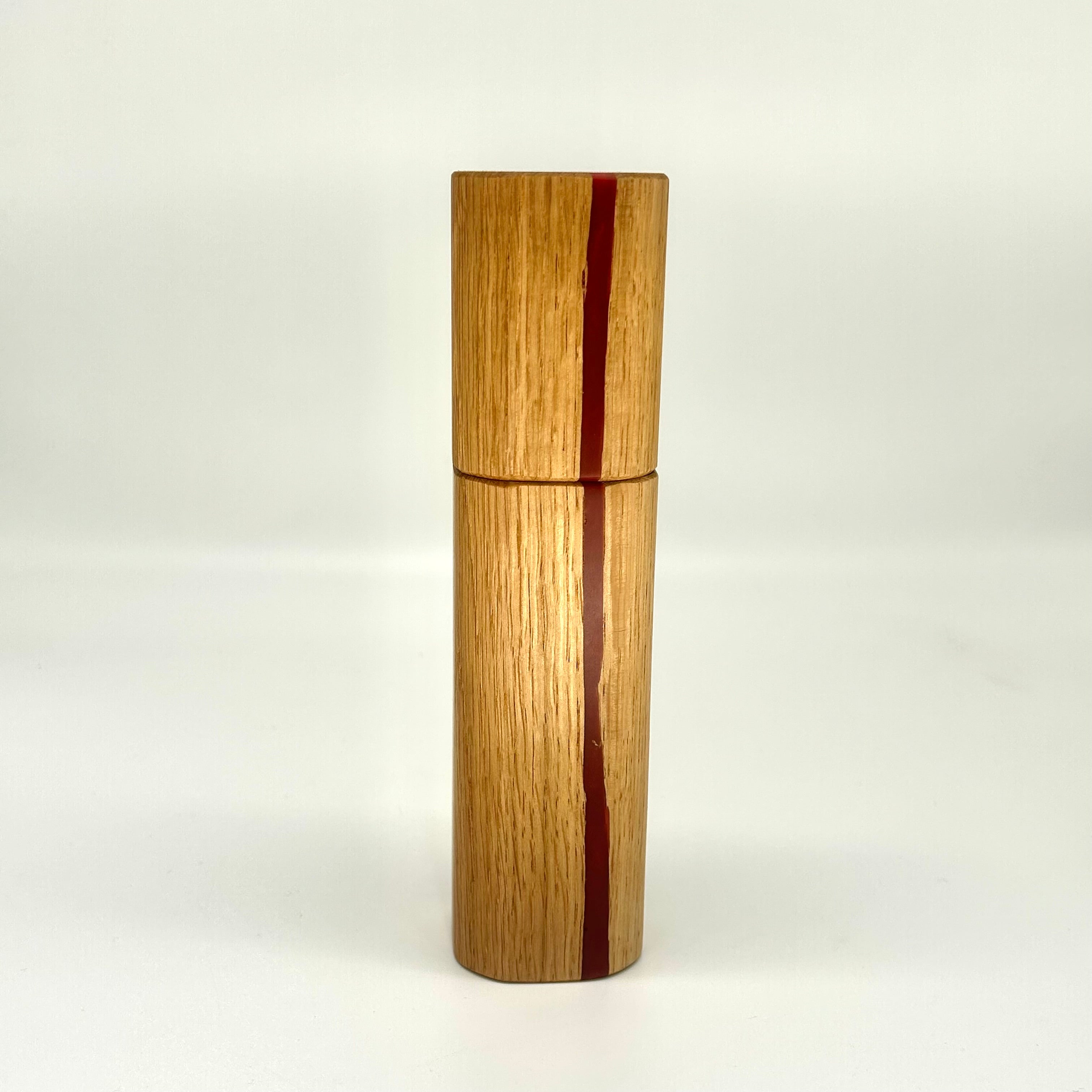 "Red streak" Gewürzmühle   Eiche   (epoxidharz) - daskuechenholz