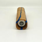 "Blue stripes" Gewürzmühle   Eiche   (epoxidharz) - daskuechenholz