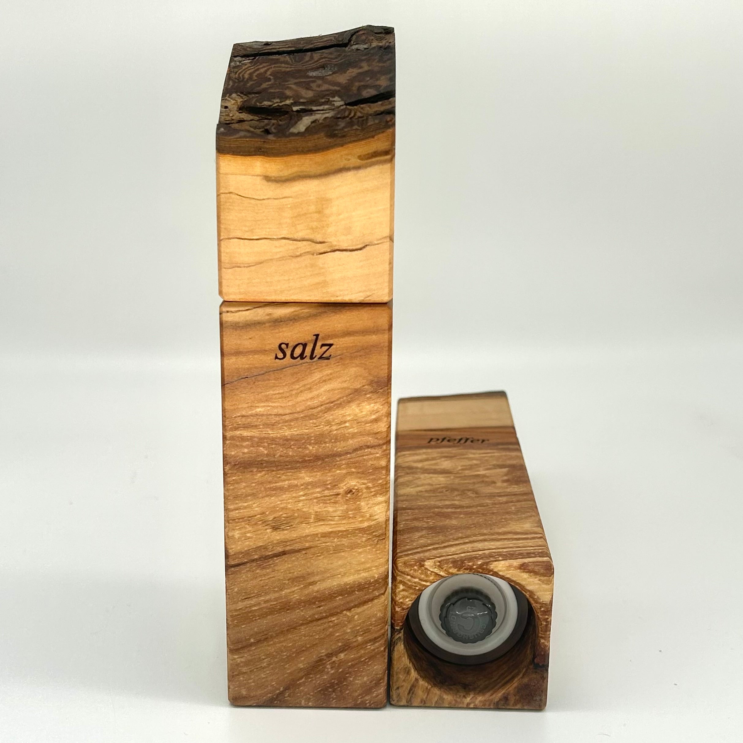 Gewürzmühle Duo Apfel mit Rinde "Salz& Pepper" - daskuechenholz