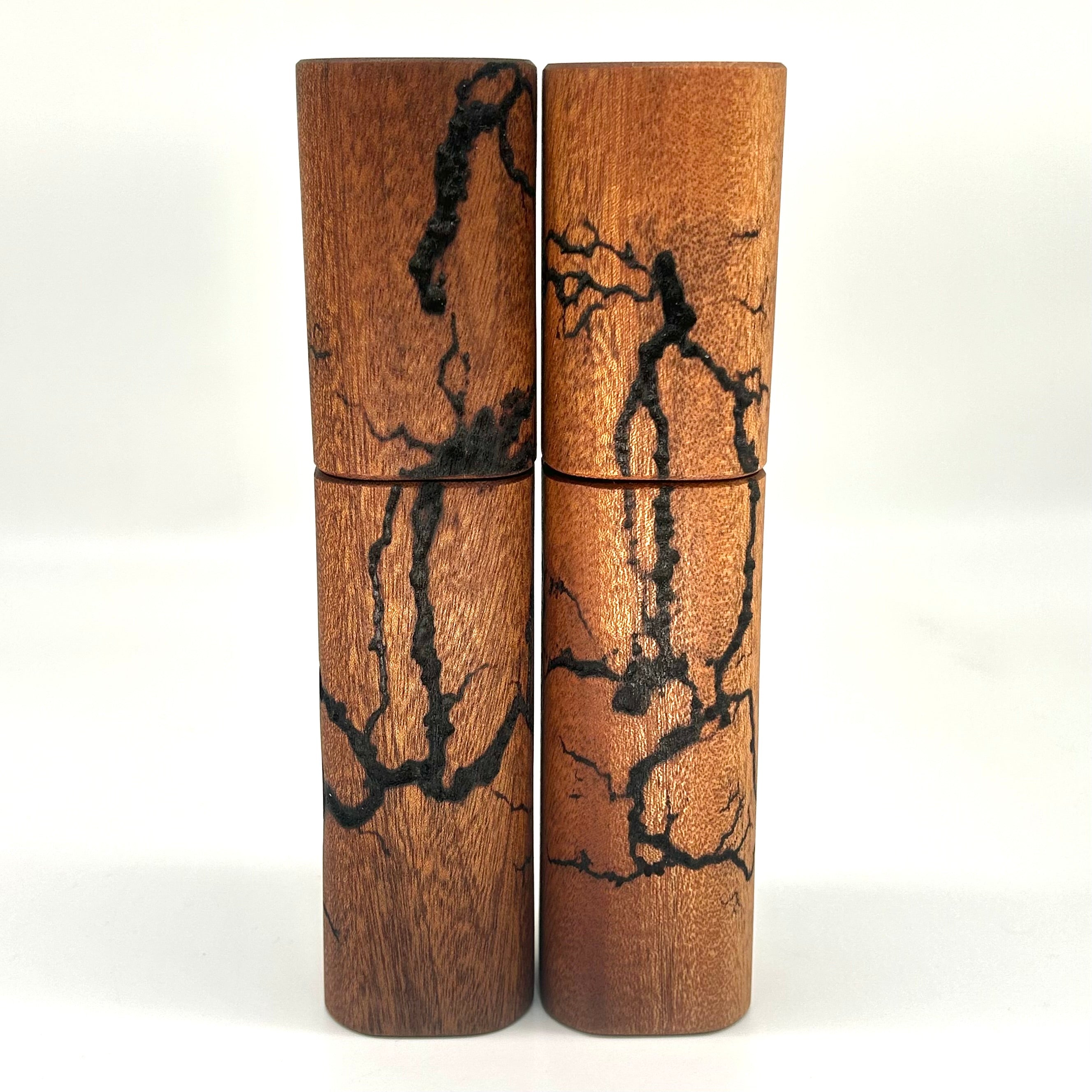 „Lichtenberg-Figuren“Gewürzmühlen Duo Mahagoni - daskuechenholz