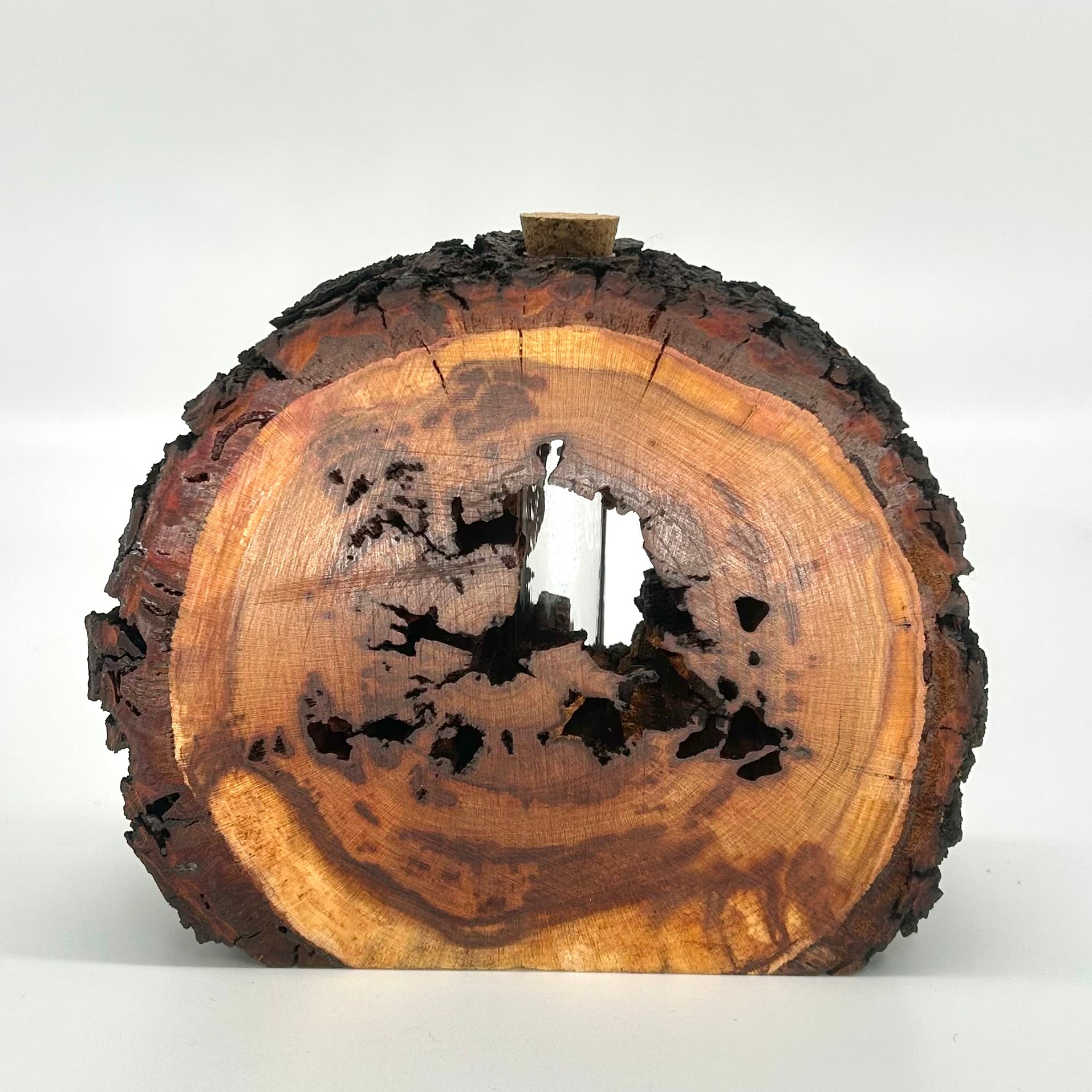 "tree slice vase" Zwetschge  "klein mit rinde" - daskuechenholz