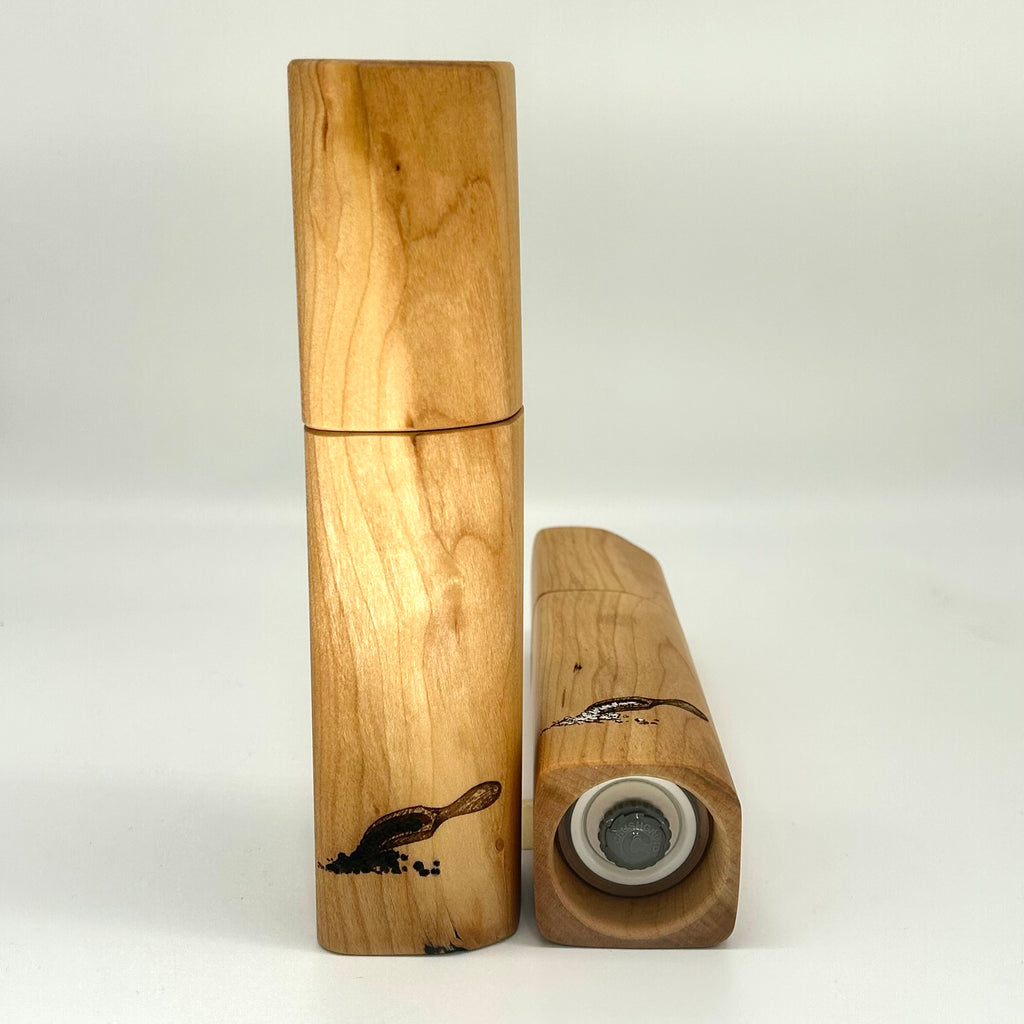 "Natural edge" Gewürzmühlen Duo Kirsche - daskuechenholz