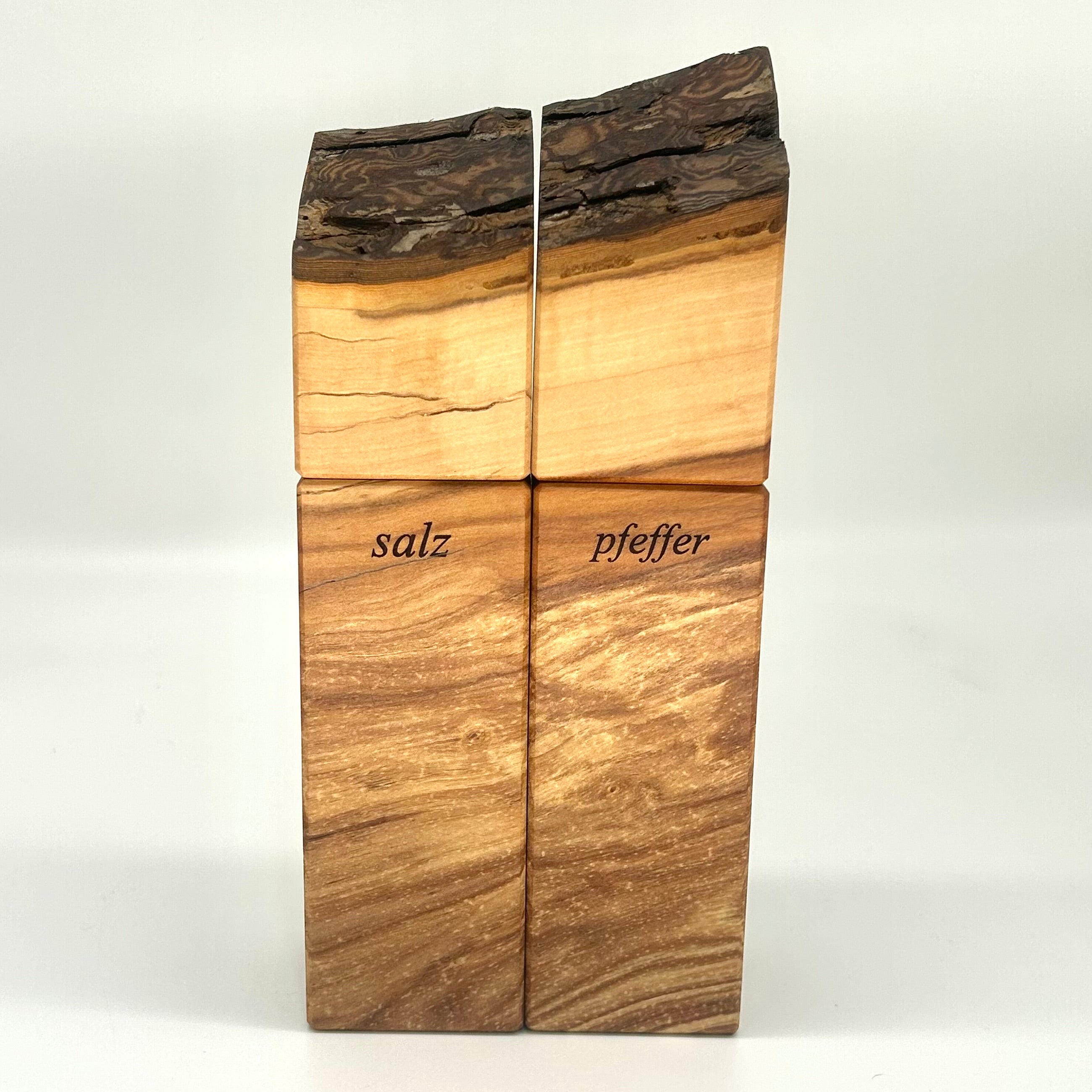 Gewürzmühle Duo Apfel mit Rinde "Salz& Pepper" - daskuechenholz