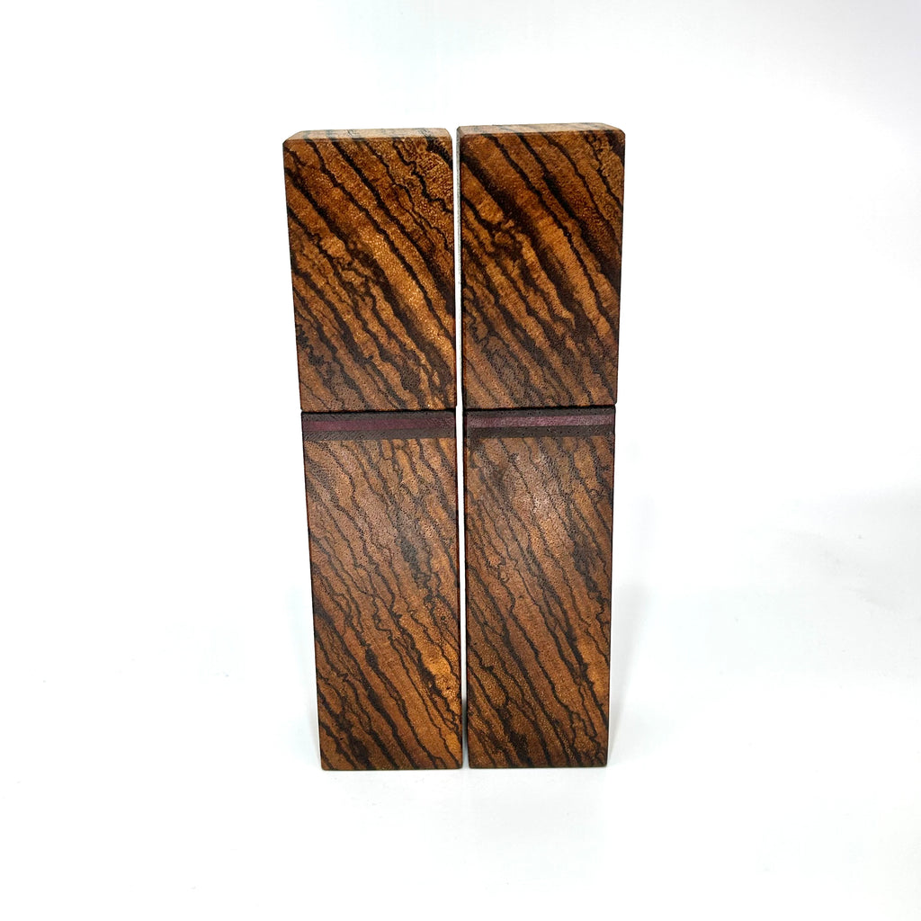 Gewürzmühlen Duo Zebrano „Wenge-Amaranth-Wenge“ - daskuechenholz