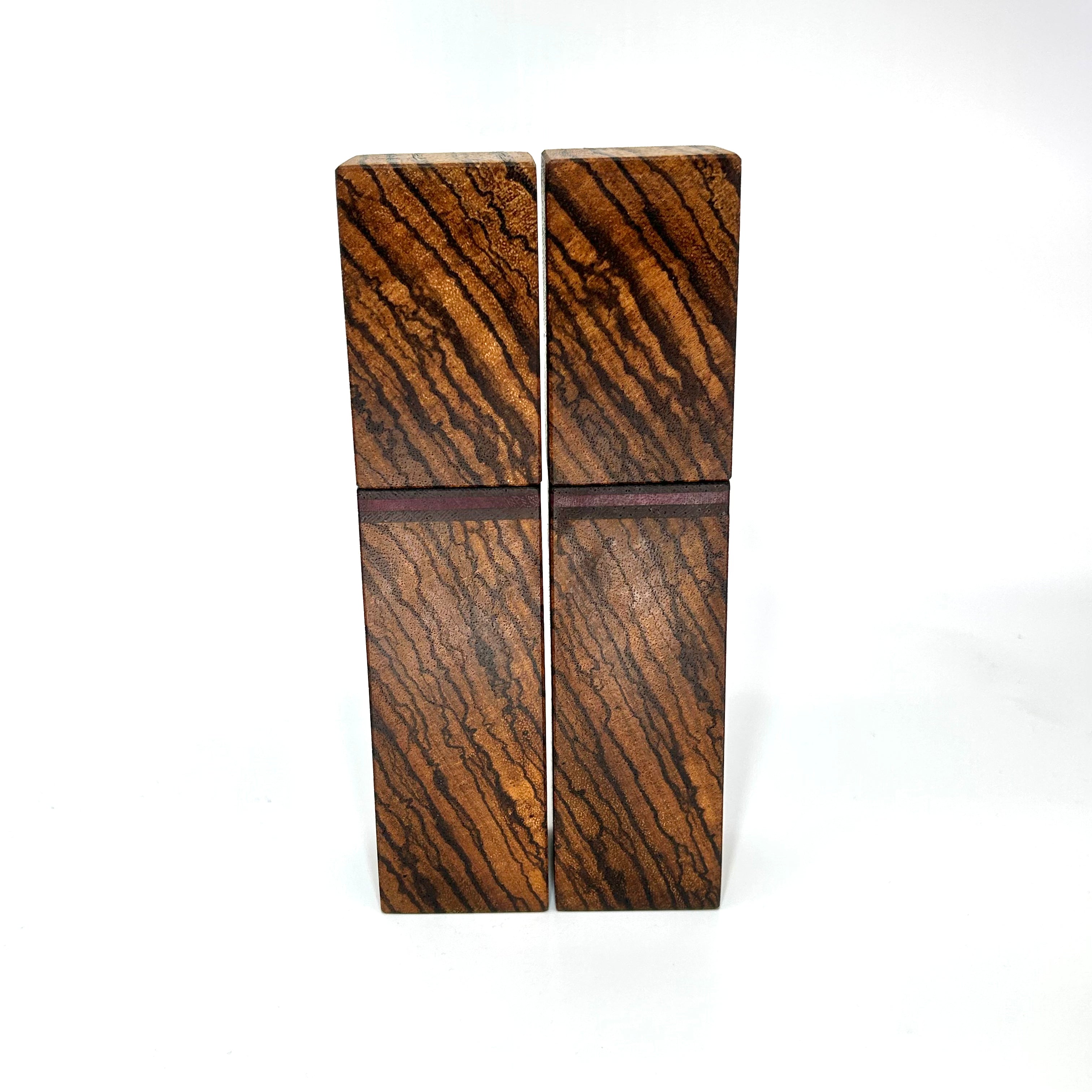 Gewürzmühlen Duo Zebrano „Wenge-Amaranth-Wenge“ - daskuechenholz