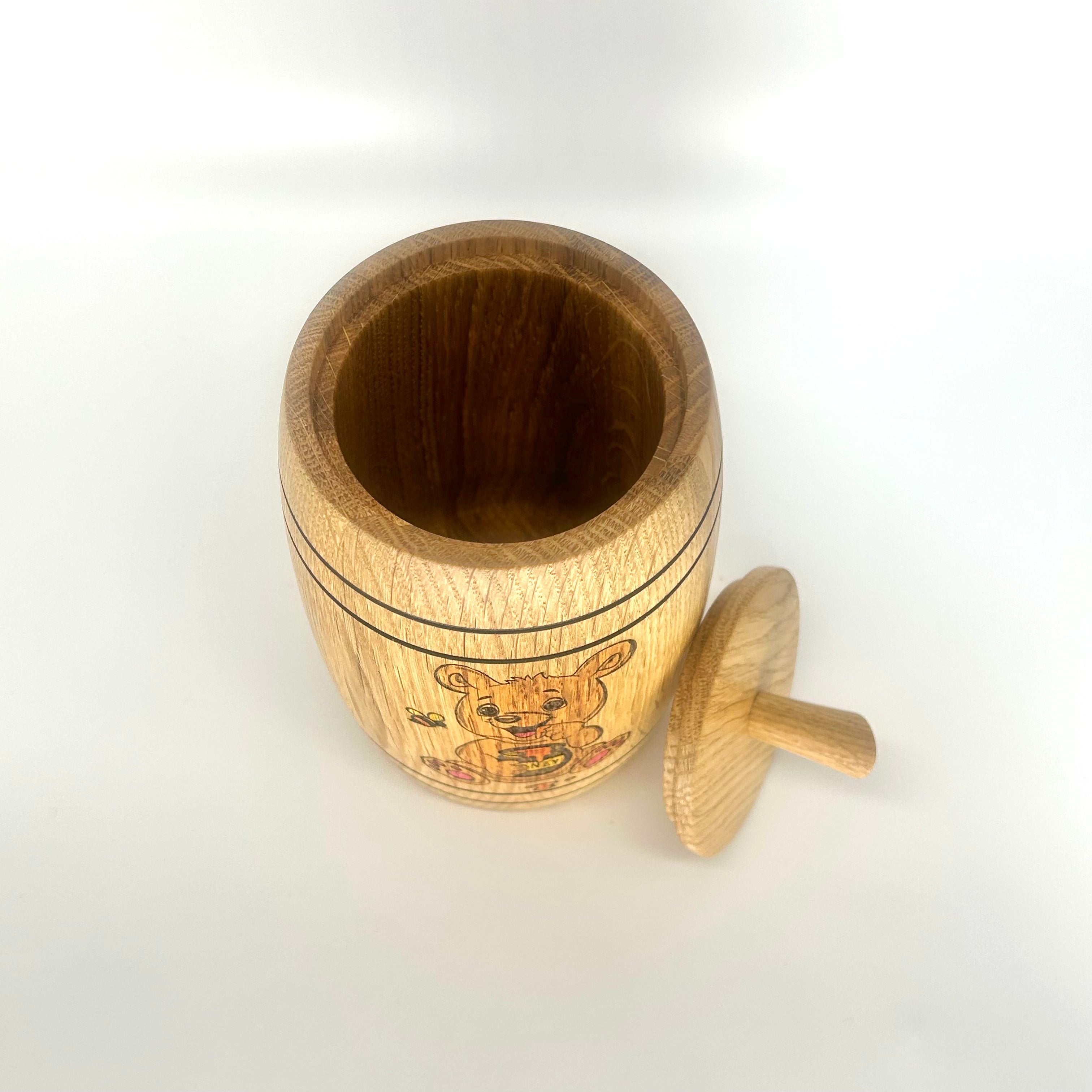 Honig Fässchen „Bärchen“ Eiche - daskuechenholz