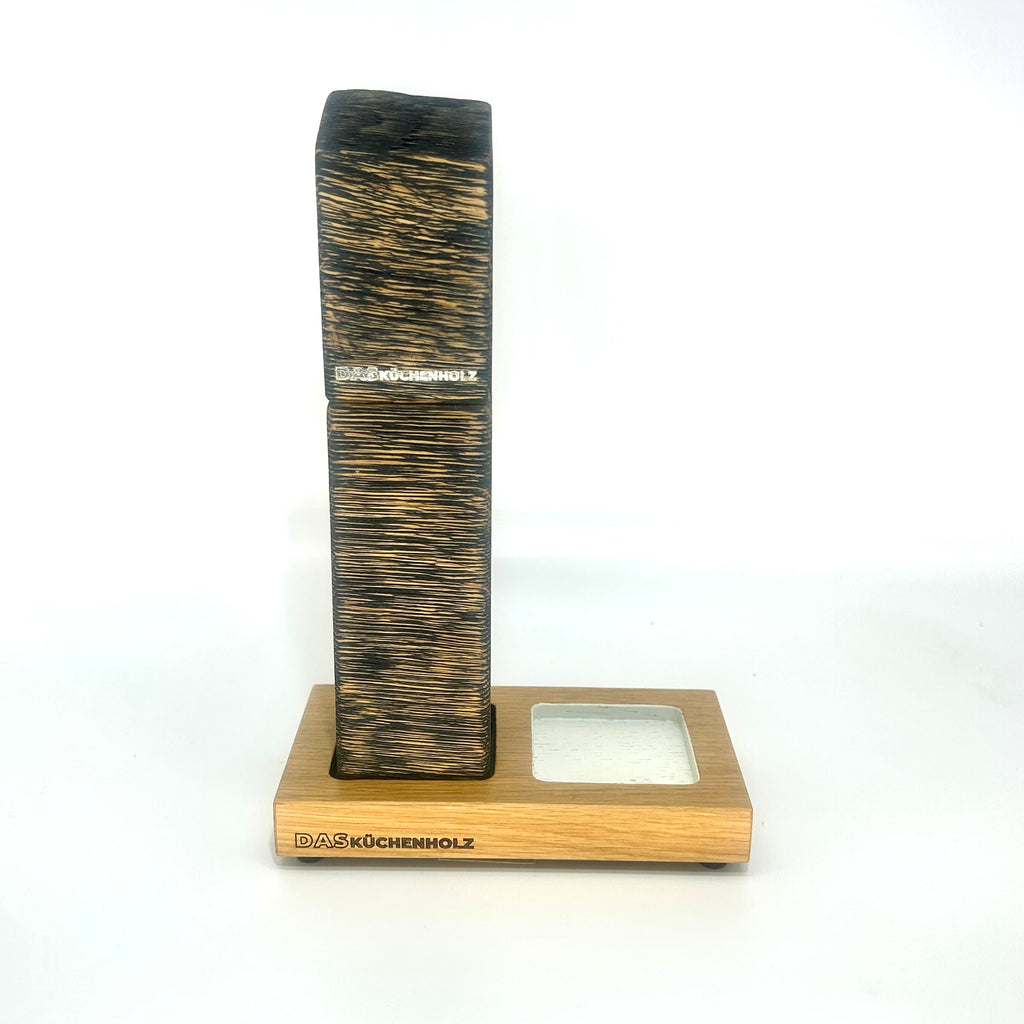 Gewürzmühlen Untersetzer  Eiche „Schwarz-Weiß „ - daskuechenholz