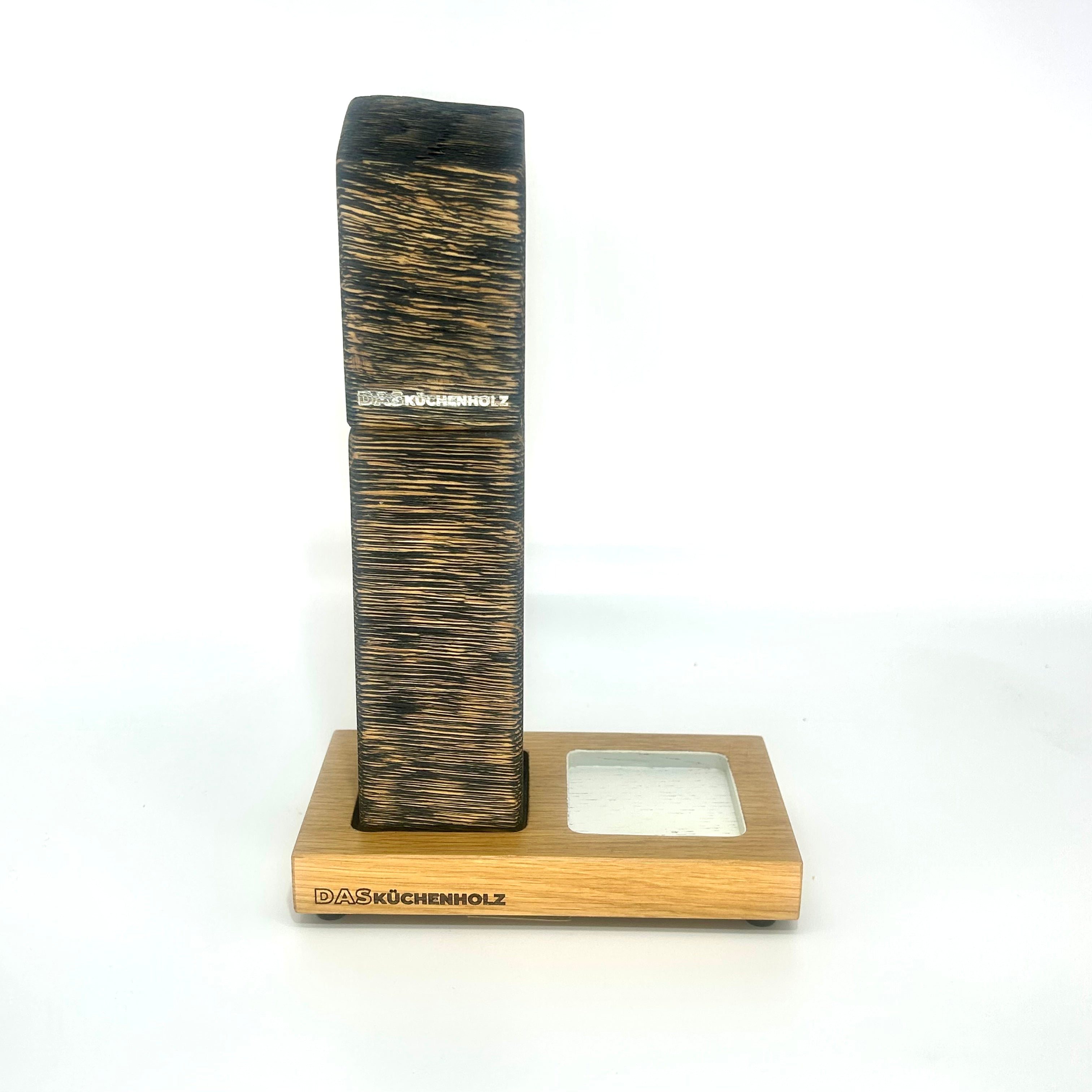 Gewürzmühlen Untersetzer  Eiche „Schwarz-Weiß „ - daskuechenholz