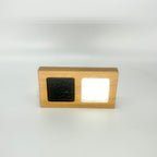 Gewürzmühlen Untersetzer  Eiche „Schwarz-Weiß „ - daskuechenholz