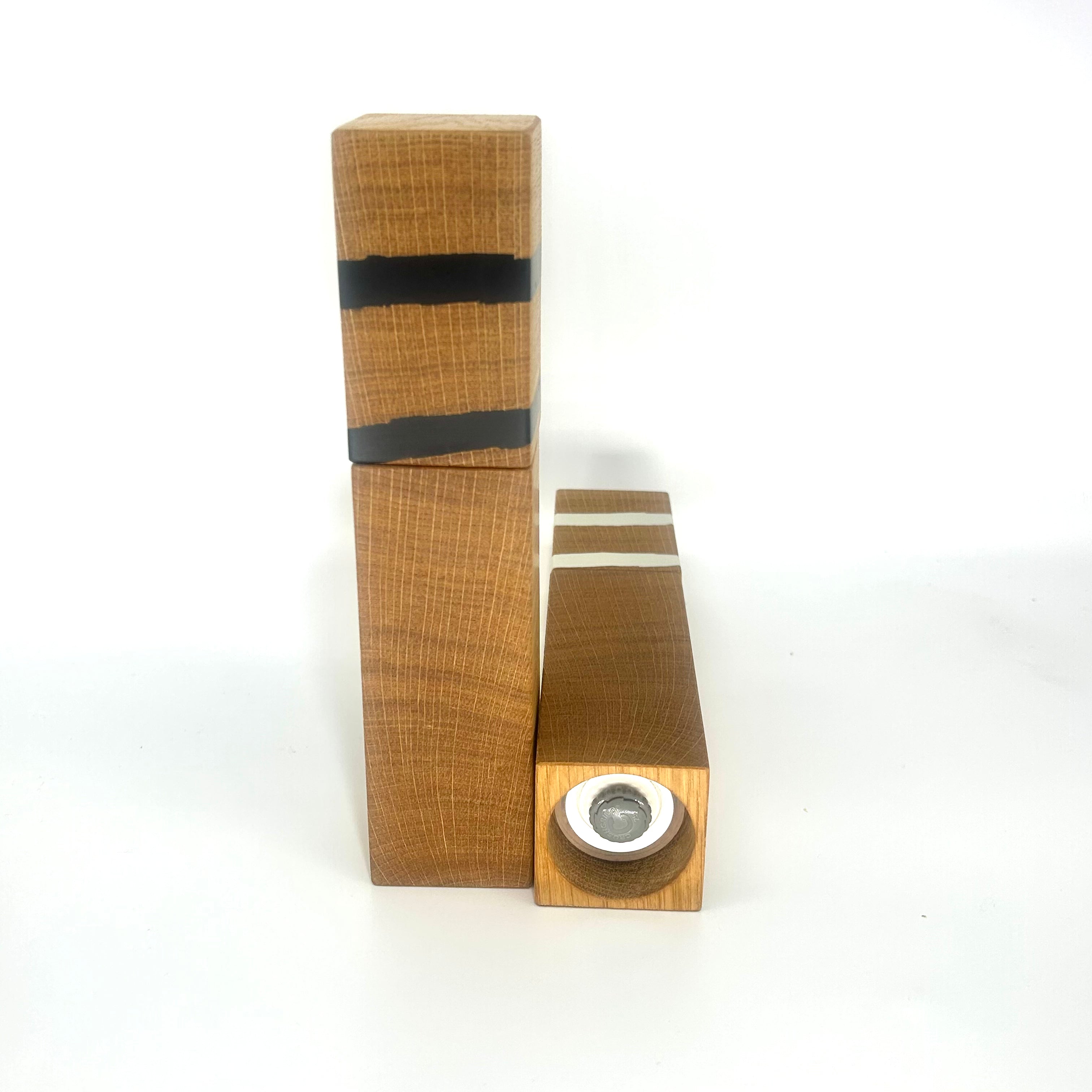 "Zebra" Gerwürzmühlen Duo Eiche/Epoxidharz - daskuechenholz