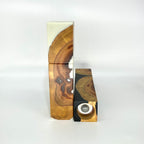 Gewürzmühlen Duo Zwetschgen / Epoxidharz  „Eckig „ - daskuechenholz