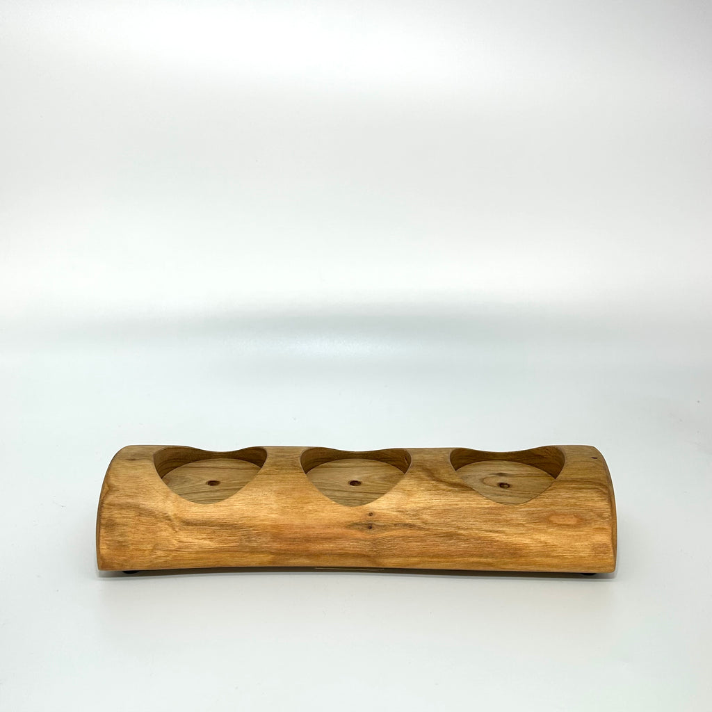 Gewürzmühlen Kirsche Trio mit Untersetzer - daskuechenholz