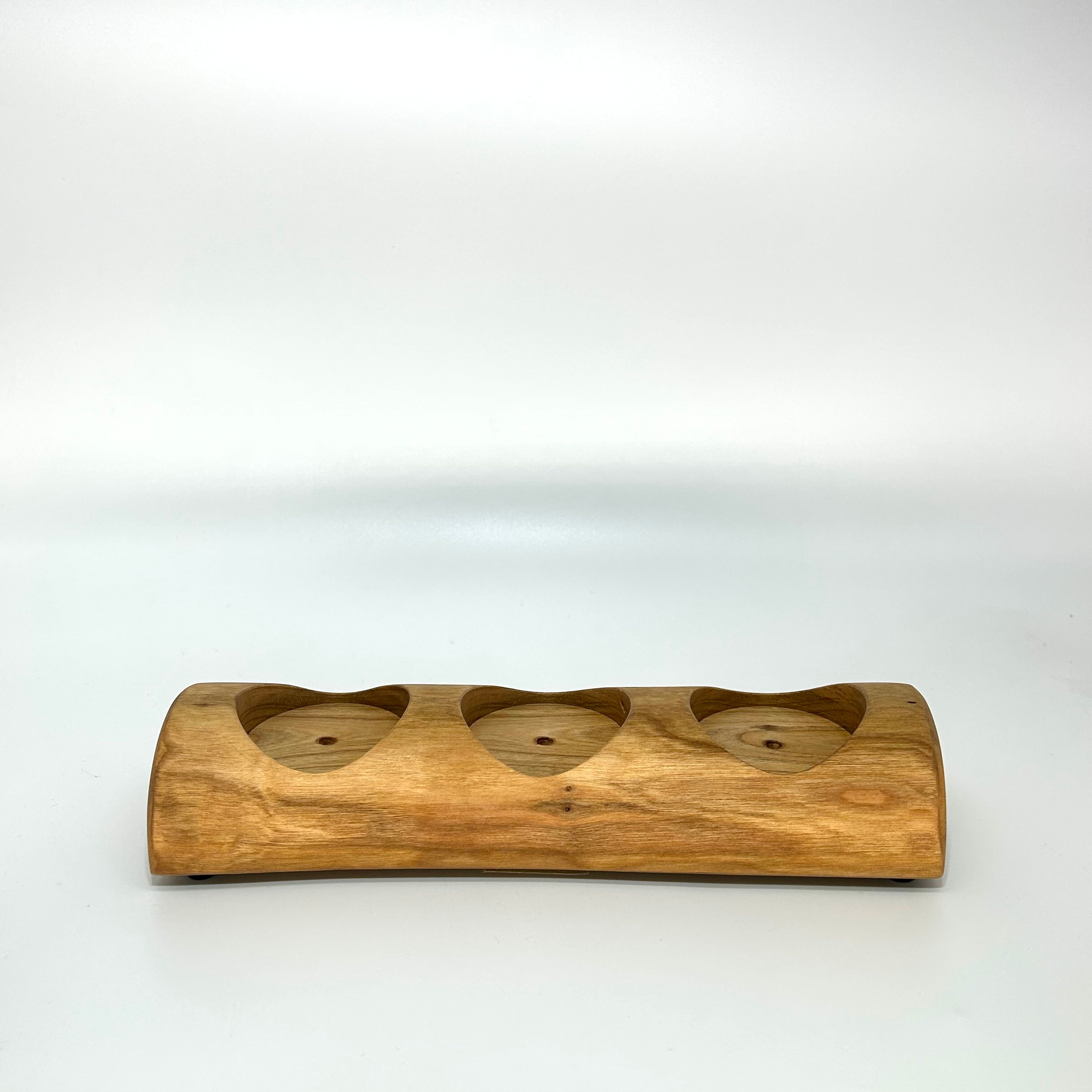 Gewürzmühlen Kirsche Trio mit Untersetzer - daskuechenholz