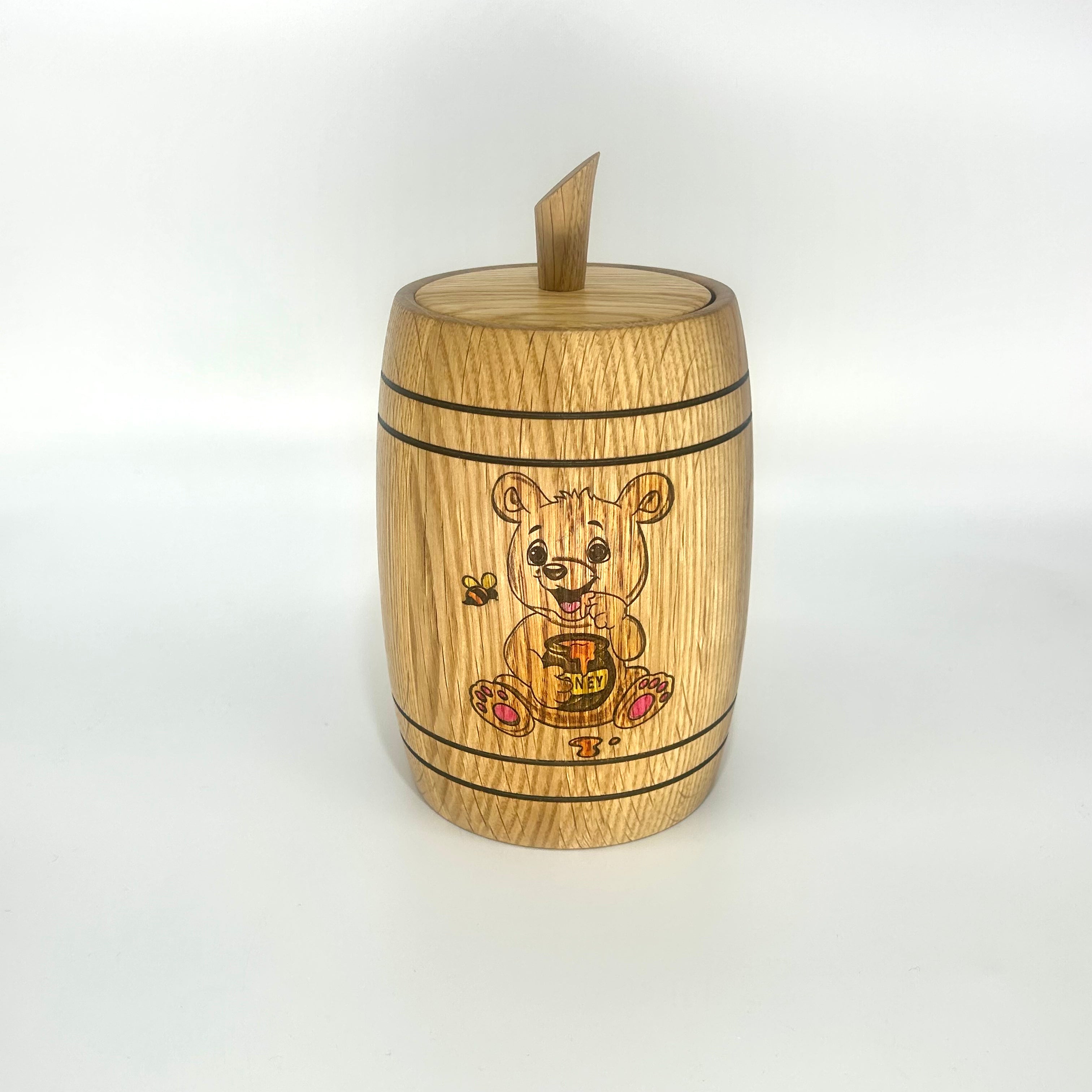 Honig Fässchen „Bärchen“ Eiche - daskuechenholz